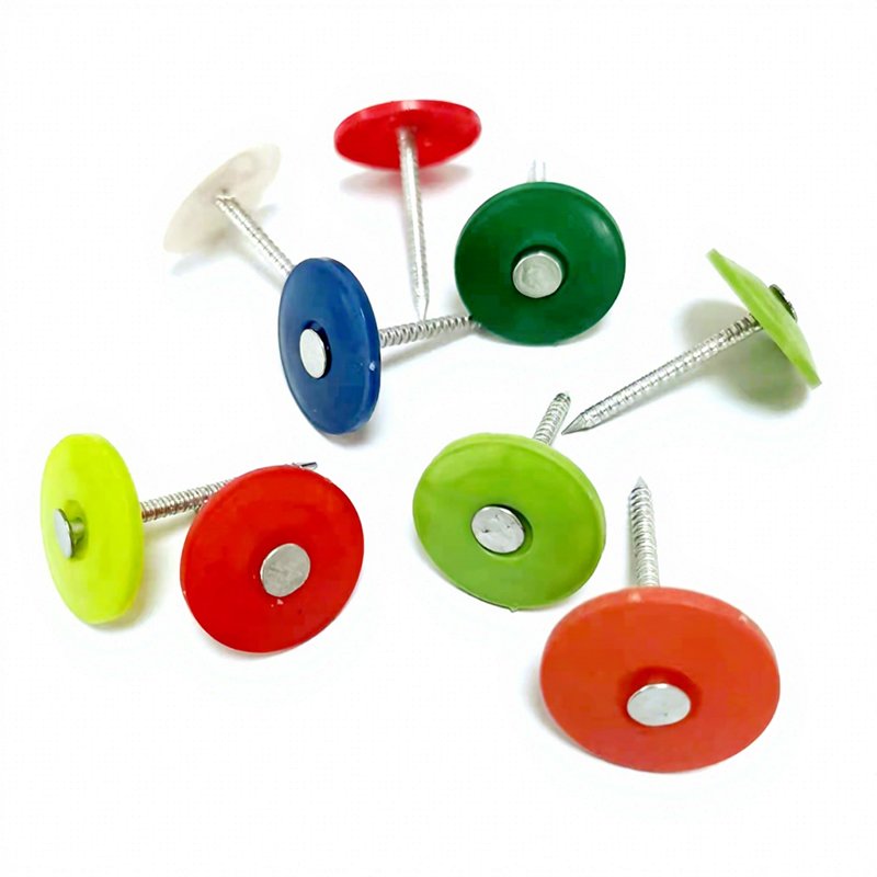 Professional Plastic Cap Nails - 1-Inch High-Density Round Cap Nails for House Wrap