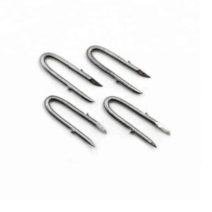 1.5" to 2" Premium Barbed Fence Staples - Galvanized Ribbed U-Shaped Nails for High-Tensile Wire