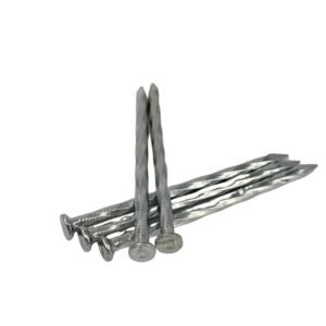 High-Grip Spiral Shank Nails - Hardened Steel Screw Shank Nails for Pallets & Flooring
