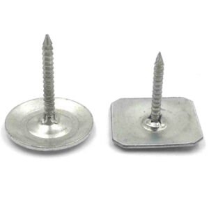Professional Metal Cap Nails - 1-Inch Tin Cap Nails for Roofing Felt & House Wrap